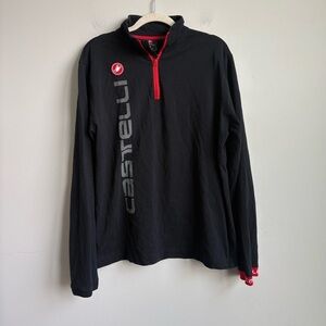 Castelli Cycling Black Long Sleeve 1/4 Pullover XL
